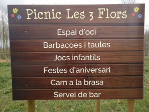 cartell informatiu picnic les 3 flors